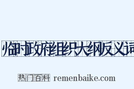 临时政府组织大纲反义词是什么意思的图片